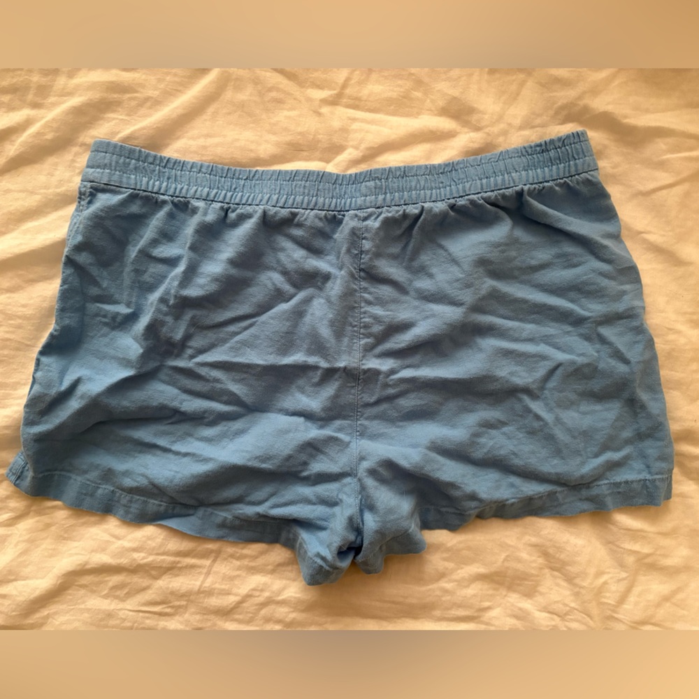J. Crew Light Blue Cotton Drawstring Shorts - Picture 2 of 4